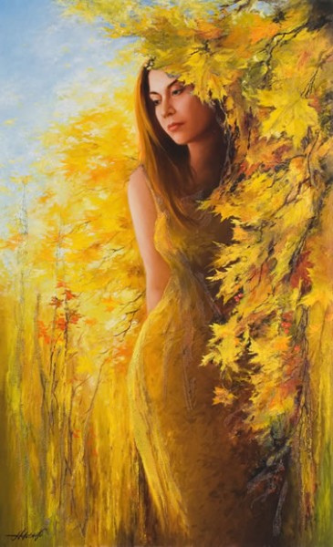 В золотых одеяниях осень...