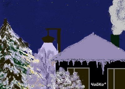 Украшаю снегом...