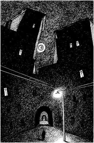 Свисали в полутьме огней