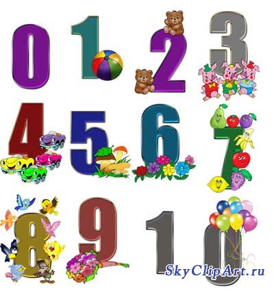 Цифры До Десяти В Картинках