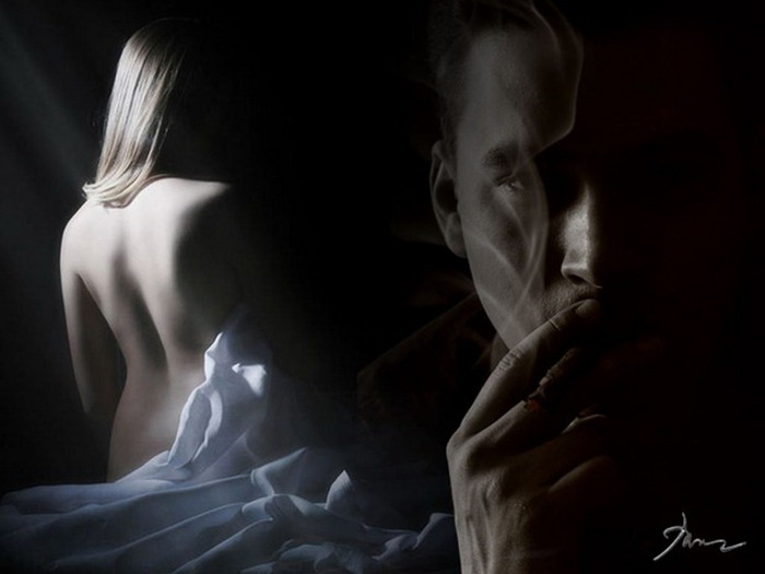 Слиянье душ в сплетении рук и тел