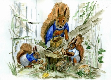 Белка и бельчата!