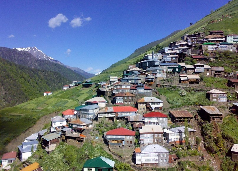 Аулы на горах кавказа