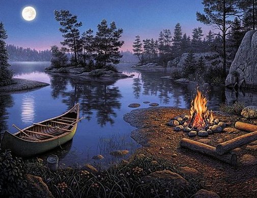 Ночь у костра