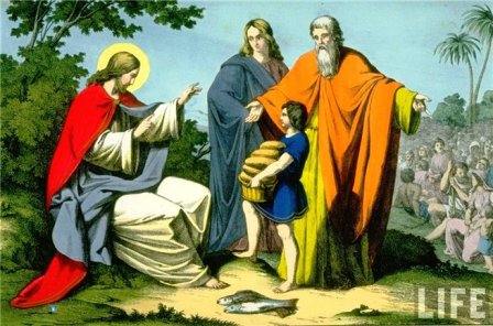 Чудесное насыщение народа пятью хлебами