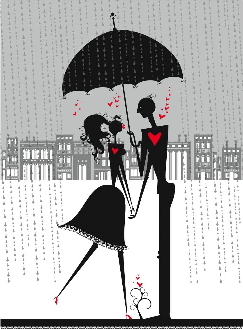 Одолжил ей зонтик. Силуэт мужчины и женщины под зонтом. Пара под зонтом. Силуэт влюбленной пары под зонтом. Двое под зонтом силуэт.