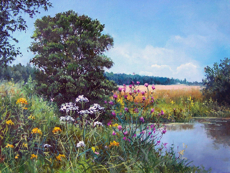 Юбку шёлковую скинет лето