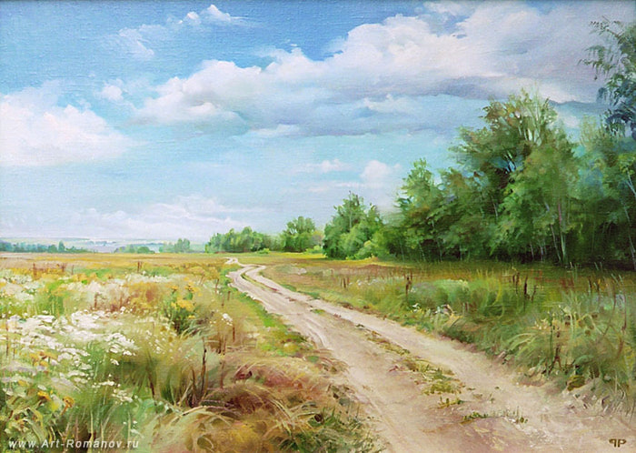 Дорожка меж полей видна