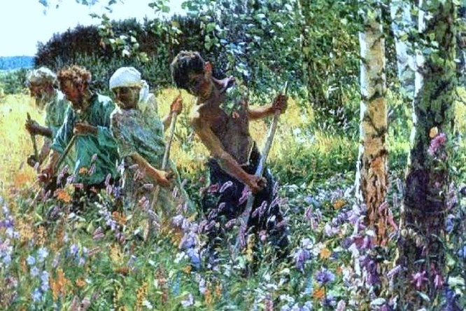 Картина лето 5 класс. «Сенокос» а. а. Пластова (1945).