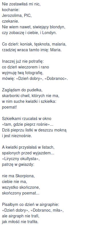 Письмо без адреса. Перевод из В. Броневского