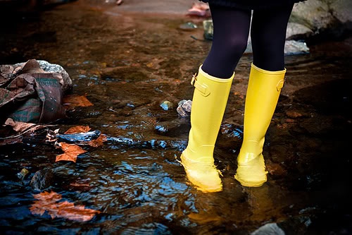 Осень обула резиновые сапоги