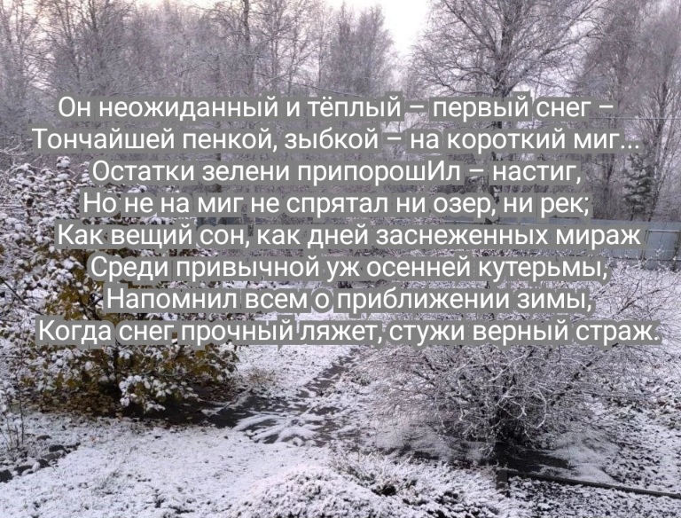 первый снег