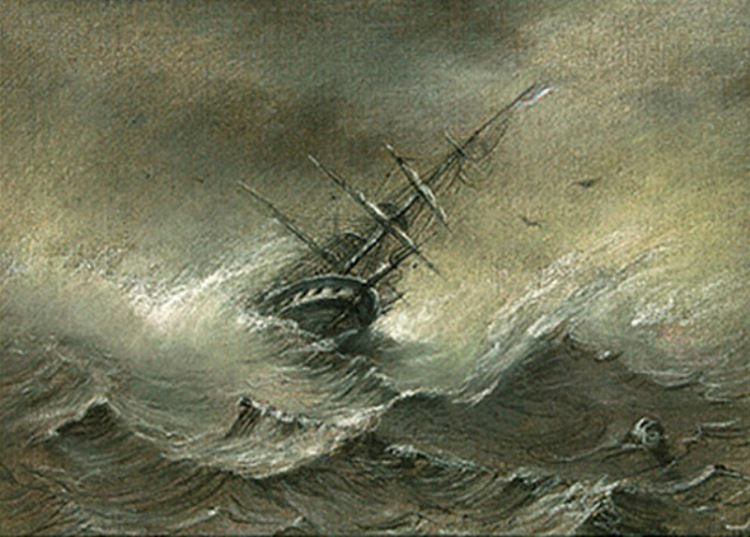 Шторм 1854. Айвазовский тонущий корабль 1854. Шторм 1854 Айвазовский.