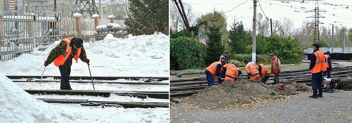 Благодарность путейцам от водителей трамвая