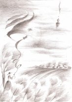 На закатный наряд облаков любуюсь...