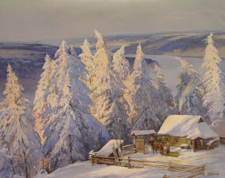 Сибирь снег Хутор