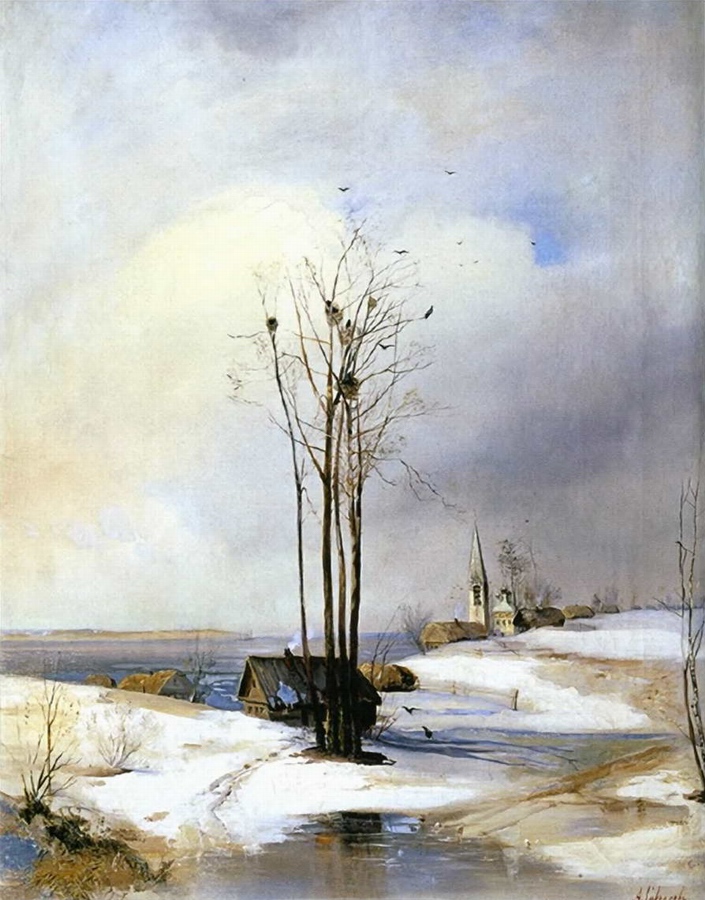 А. Н. Саврасов Ранняя весна. Оттепель 1880 г