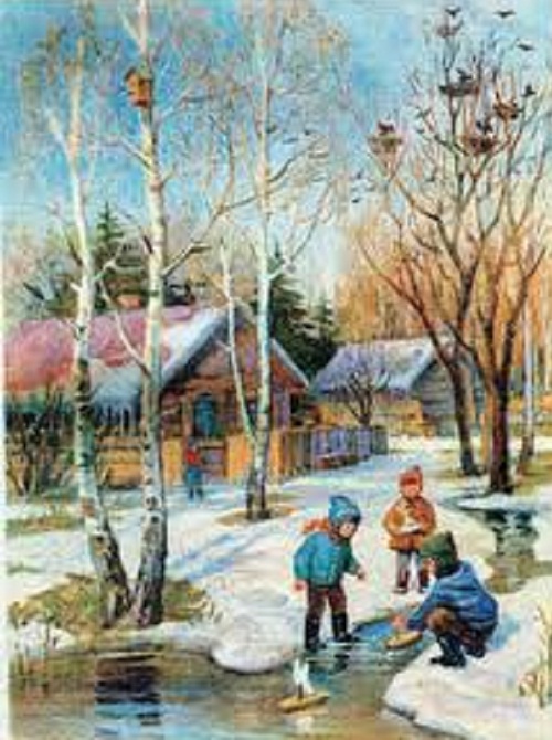 Солнышко и грачи