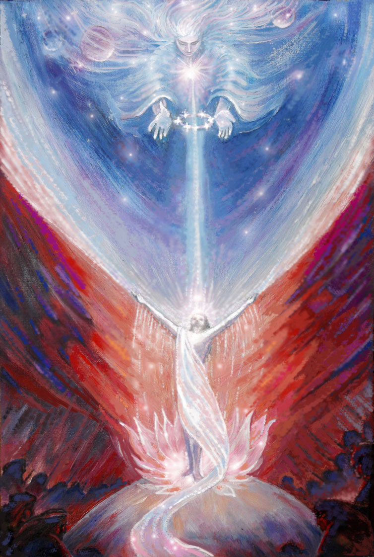 Бог дух любви. Картины Ларисы Милиной Агни йога. Живопись Ларисы Милиной. Мир Огненный Агни йога.