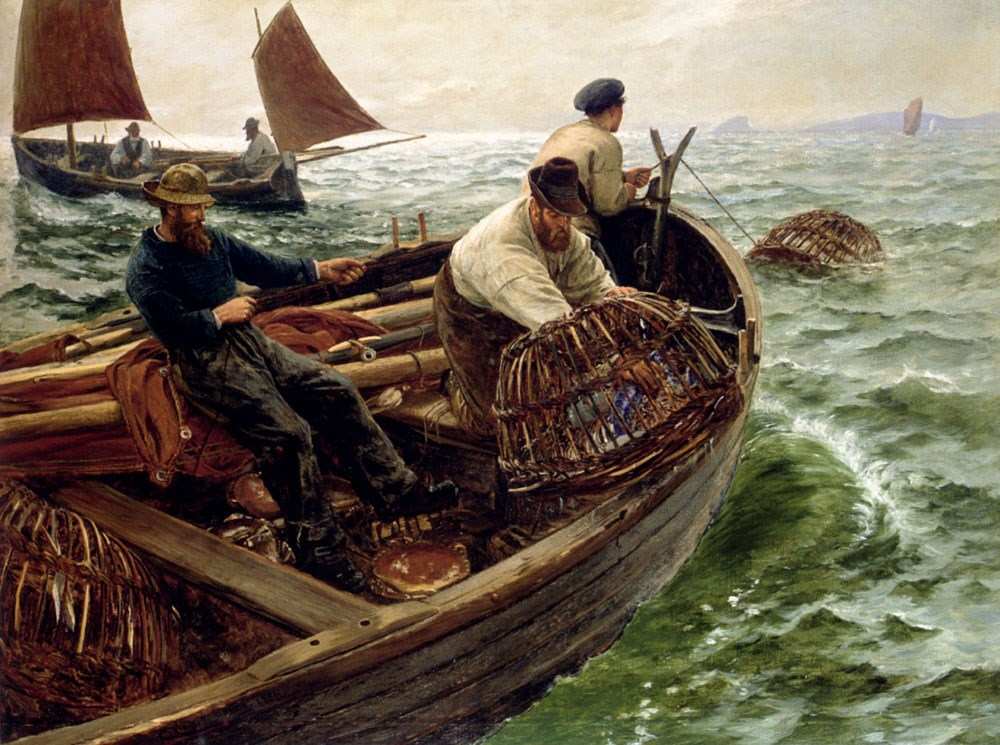 Рыбаки в море