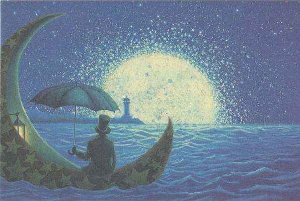 Месяц носит синие линзы...