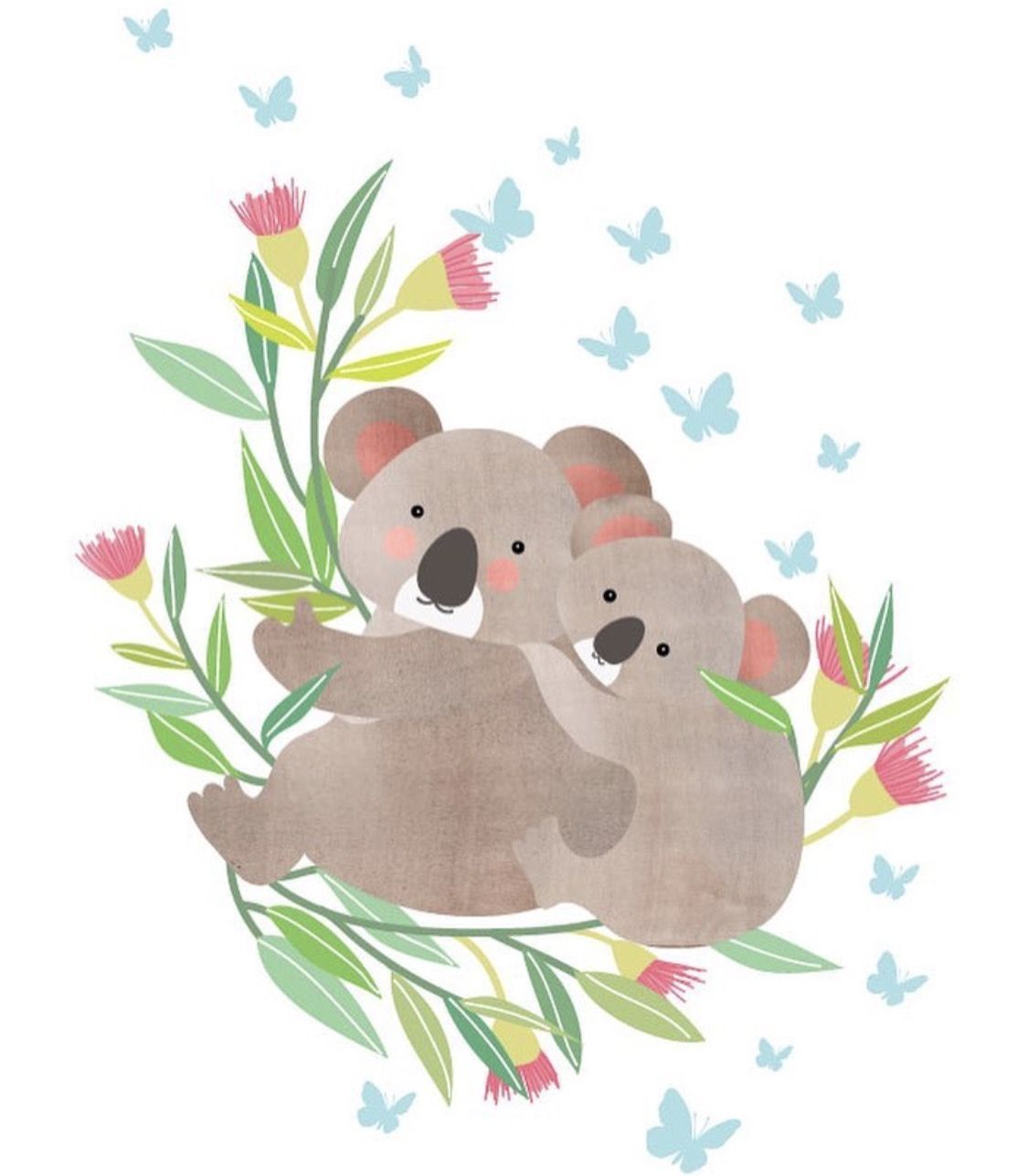 Детская коала. Коала иллюстрация. Открытка коала. Коала вектор.