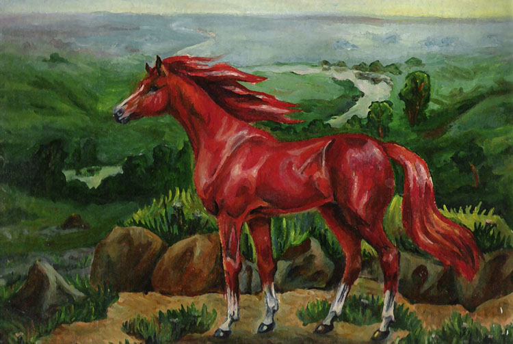 Картина розовый конь кто написал