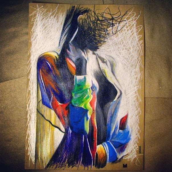 А в груди небо звездное, да с алым пламенем...