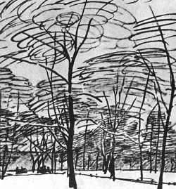 Окутав плечи газовым шарфом...