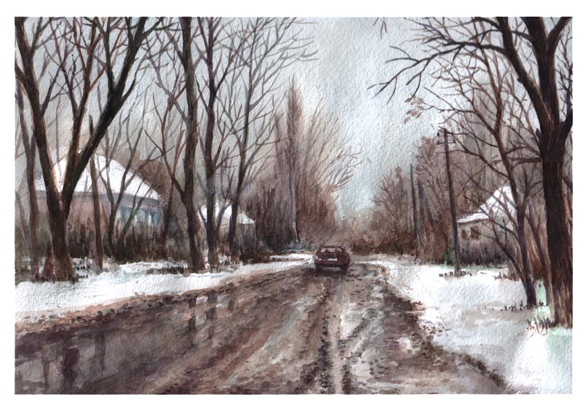 Осень, слякоть, день ненастный...