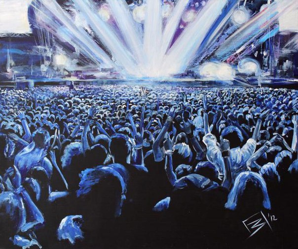 На микрофоне