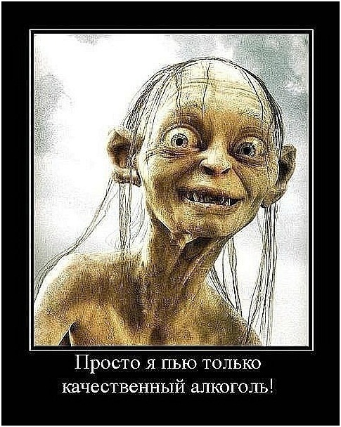 Только качественный он пил алкоголь!