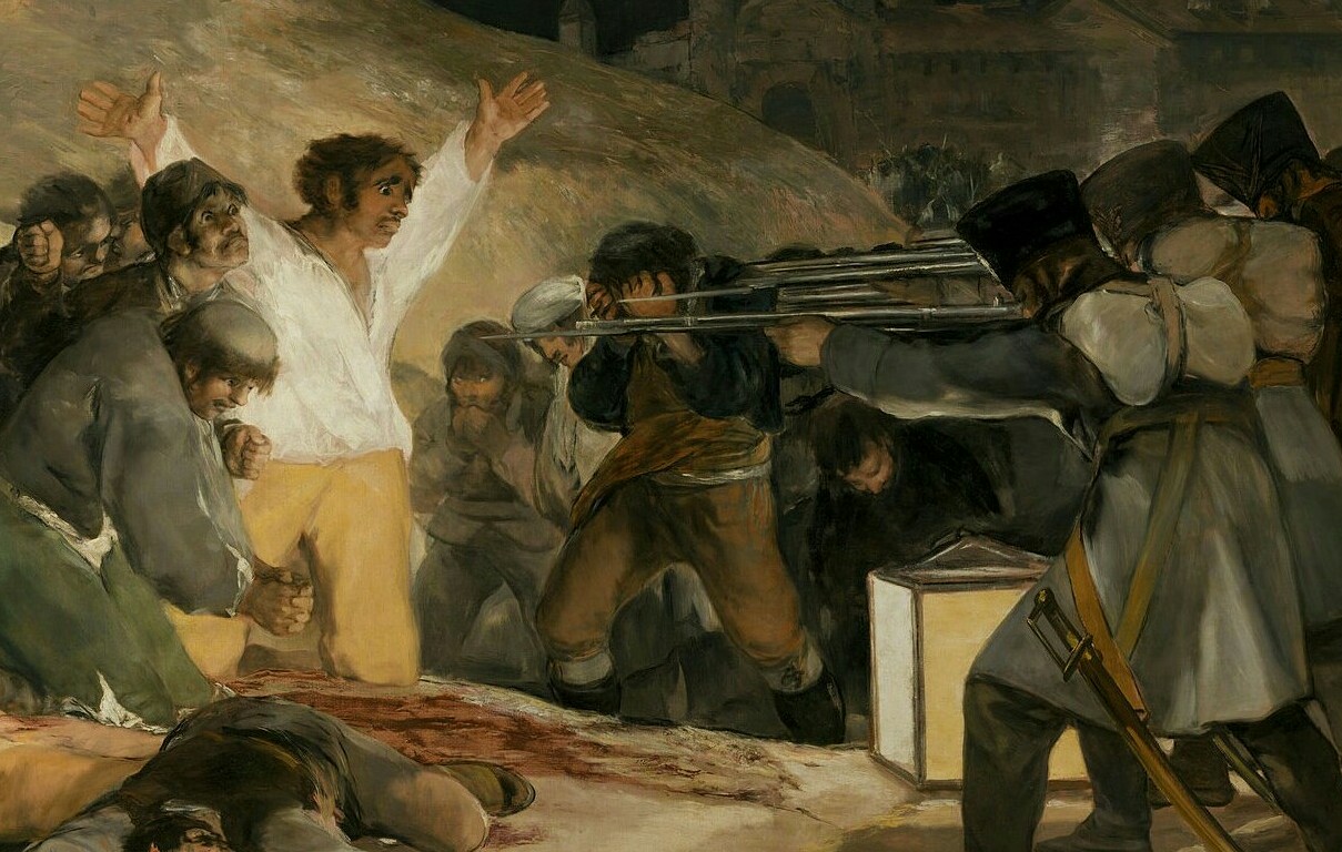 Описание картины франсиско гойя расстрел повстанцев в ночь на 3 мая 1808г