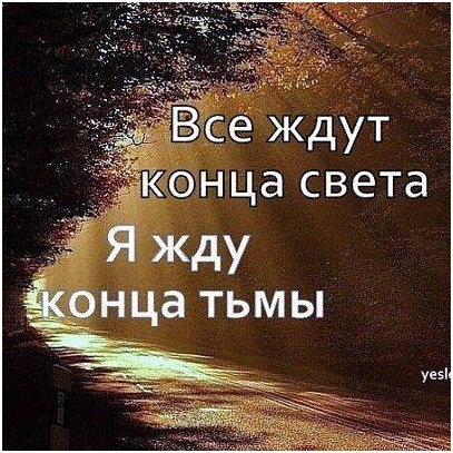 Может быть я дождусь конца тьмы
