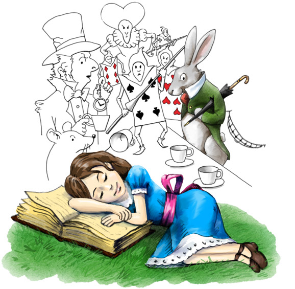 Включи алису спать. Сны Алисы. Недостатки иллюстрация. Квест сон Алисы.