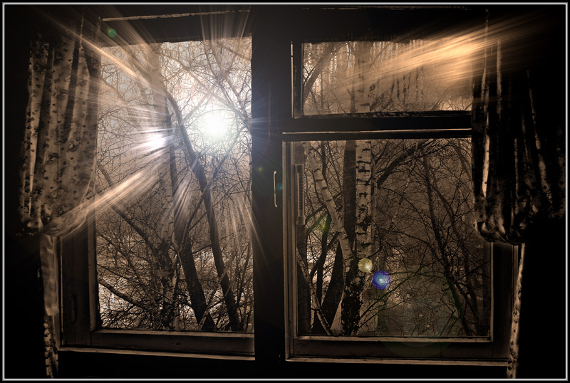 Синий вечер заглянул в мое окно. Окно вечер. Окно ночью. Солнце в окне. Зимнее окно.