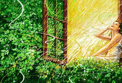 Поболтаю с зелёными подружками