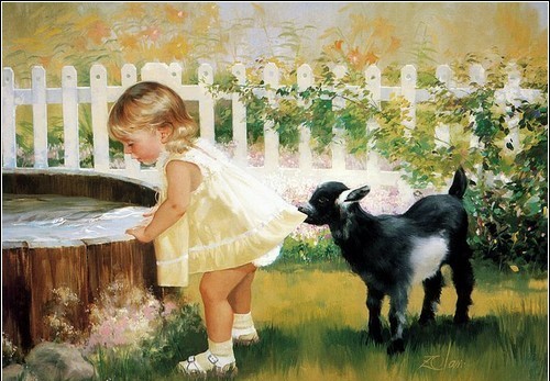 Козочка-нянька. Елена Долгих