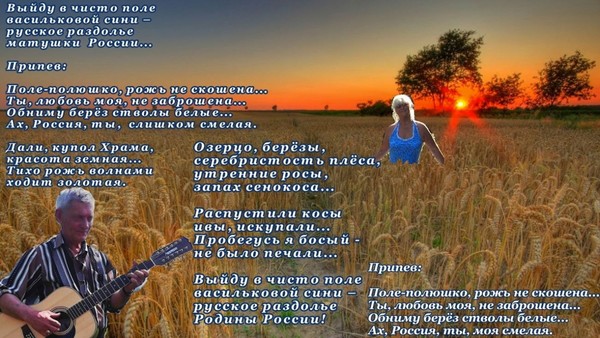 Песня выйду за ивана. Стих поле. Стих выйду в поле. Стихотворение русское поле. Стихотворение в чистом поле.