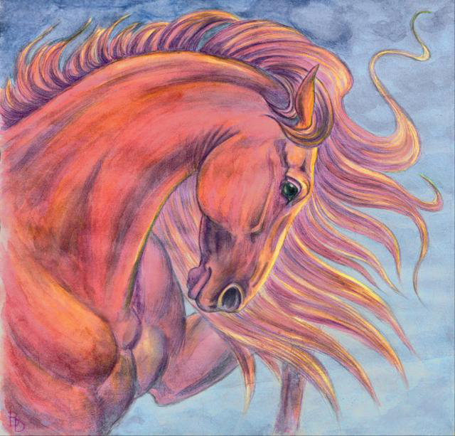 Гг конь с розовой. Грива коня. Картина конь. Лошадь с розовой гривой. Розовый конь.