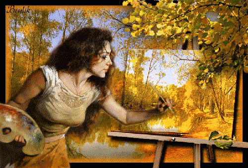 Художница осень...