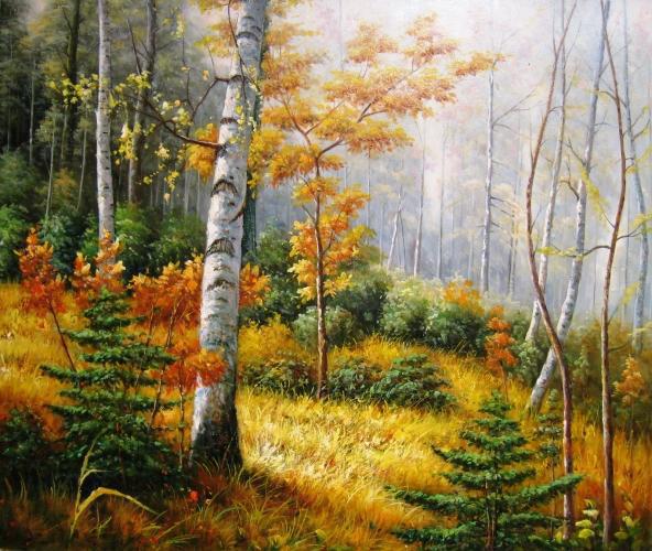 За окном в лесу