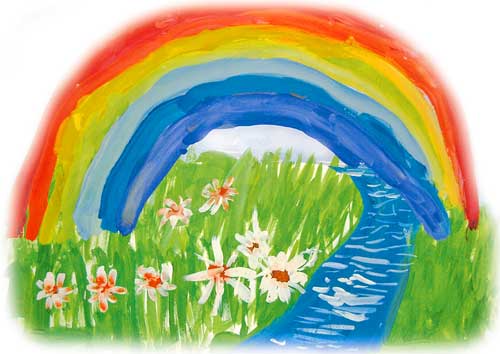 Как нарисовать радугу с детьми 3 4 лет