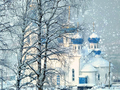 Кружатся снежинки