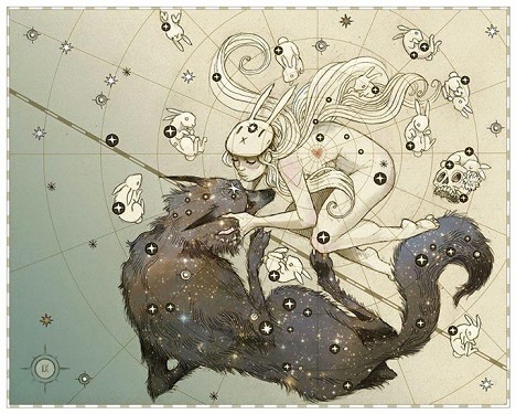 девушка и ее звездный волк