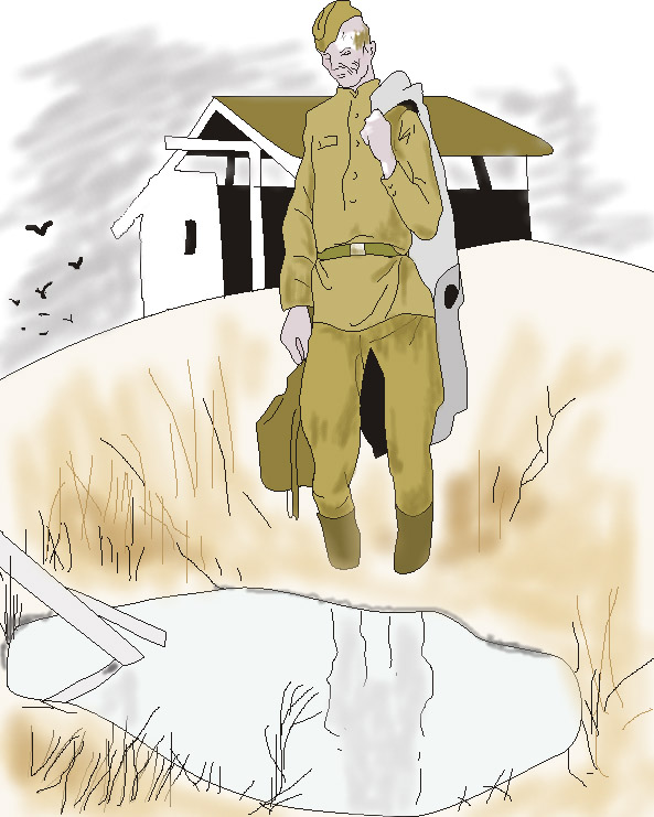 Возвращение солдата домой рисунок