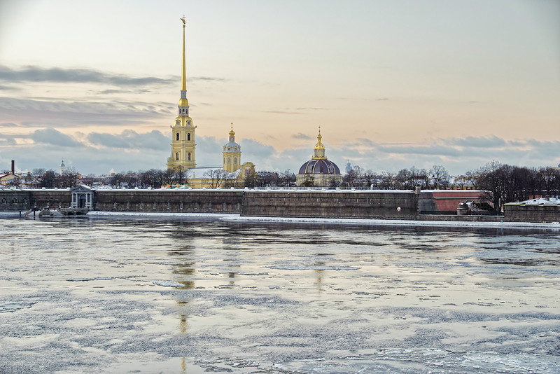 Новогодний Питер река Нева