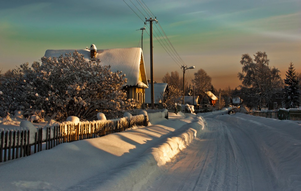 Хорошо зимой в деревне в декабре!