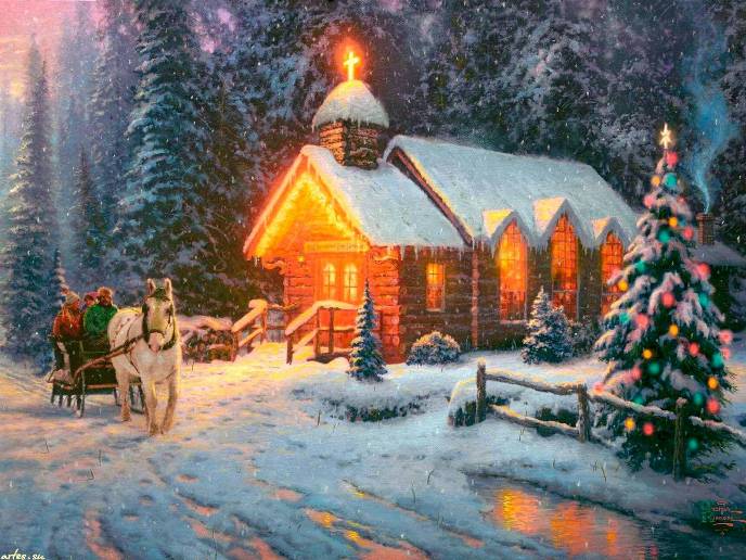 Святки пришли! Розоватые свечи...