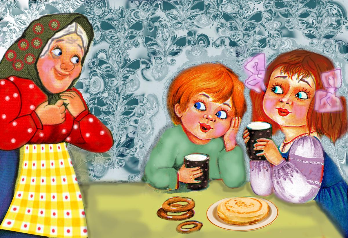 Бабушка и машенька пьют чай картина википедия